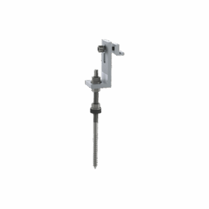Soporte L para riel 7 con tornillo  M10*200 para techo de lamina