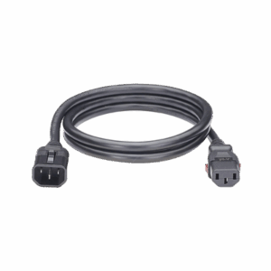 Cable de Alimentación Eléctrica Con Bloqueo de Seguridad, de IEC C14 a IEC C13, 1.8 Metros de Largo, Color Negro, Paquete de 10 Piezas