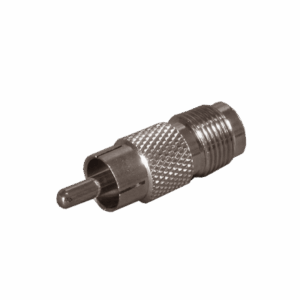 Adaptador de TNC Hembra a RCA Macho tipo Fono para Aplicaciones de Audio y Video, Níquel/ Oro/ Teflón.â€‹