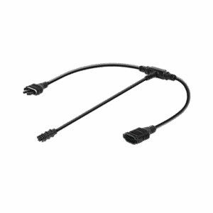 Cable troncal "Y". conecta paneles y dispositivos tales como microinversor y sistema de monitoreo en un conjunto.