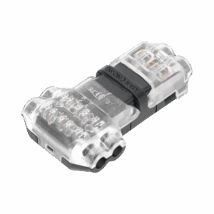 Conector en forma de T para 2 Contactos / Para una Conexión Rápida
