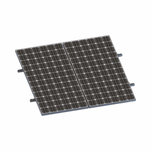 Kit De Minirieles Para Panel Solar Arreglo 1X2 Para Instalación Plano En Lámina