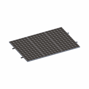 Kit De Minirieles Para Panel Solar Arreglo 1X3  Para Instalación Plano En Lámina