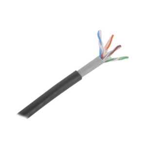 Bobina de Cable Cat5E / 305 m (1000 pies) / Gel para Intemperie / Doble Forro / Bajo Tierra / UL / Negro