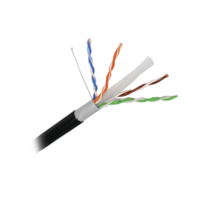 Cable Cat6+ / Calibre 23 AWG / UTP Doble Chaqueta con Gel / Intemperie UV / 305 m (1000 pies) / Negro