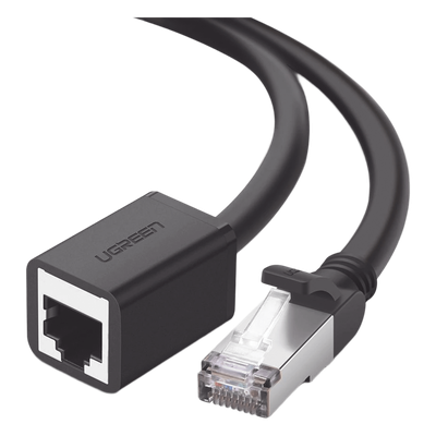 Cable de Extensión Ethernet / Cat6 / F/UTP / RJ45 Macho a Hembra / 1 m (3.3 ft) / 1000 Mbps / 250 MHz / 26 AWG / Blindaje Doble