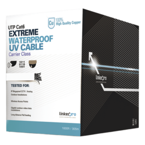Bobina de Cable UTP Cat6 para Exterior / 305 Metros (1000 Pies) / 23 AWG Cobre Sólido / Certificado UL / Sin Blindaje / 1 Gbps / PoE Extendido