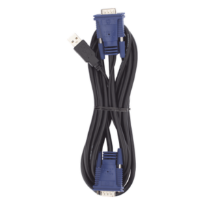 Cable KVM USB / 3 m (9.84 ft) / VGA Coaxial Blindado / Calibre 28 / Núcleos de Ferrita / Doble Sellado