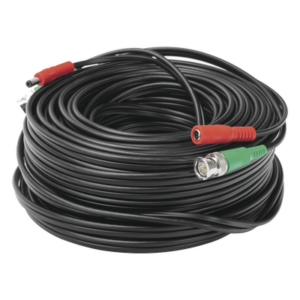 Cable Coaxial BNC RG59 con Alimentación / SIAMES / 30 Metros (98.43 Pies) / 100% Cobre / 4K / Interior y Exterior