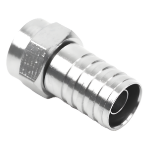 Conector F Macho / Doble Blindaje Plegable / RG-59 / Bronce Niquelado / Contacto Oro / 1.64 ft Equivalente
