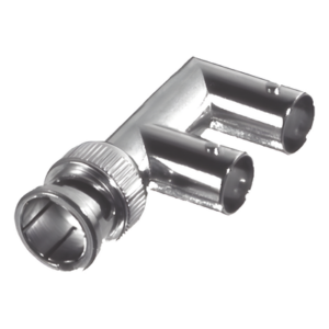 Adaptador RF / BNC Macho a Doble BNC Hembra / 75 Ohm / Splitter en F / Contacto Oro 24k / Aislante Delrin