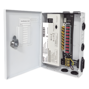 Fuente de Alimentación Profesional / 9 Canales / 16 A Total / 11-15 VCC Ajustable / 200 W / Filtro de Ruido por Canal