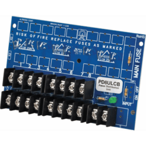 Módulo de Distribución de Energía / 8 Salidas Clase 2 / Protección PTC 2A Auto-rearmable / Entrada Dual AC/DC / Certificado UL