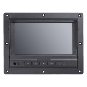 Monitor Táctil LCD / 7 Pulgadas / 3 Canales de Video / 2 Canales de Alarma / Conector Aviación 4 Pines / Operación -20°C a 70°C