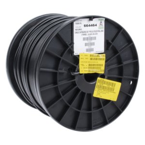 Bobina Cat5e UTP / 305m (1000 pies) / Gel para Exterior / 24 AWG / Negro / -20°C a 75°C