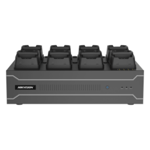 Dock Station de Escritorio / 8 Puertos Body Cams / Dual Gigabit / 4 Bahías HDD / ANR / Cobertura Cíclica / -10°C a 55°C